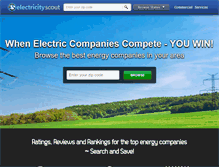 Tablet Screenshot of electricityscout.com